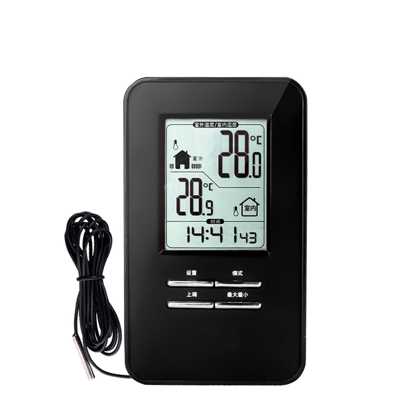 DT-56 Nice shape Digital indoor outdoor thermometer with clock function